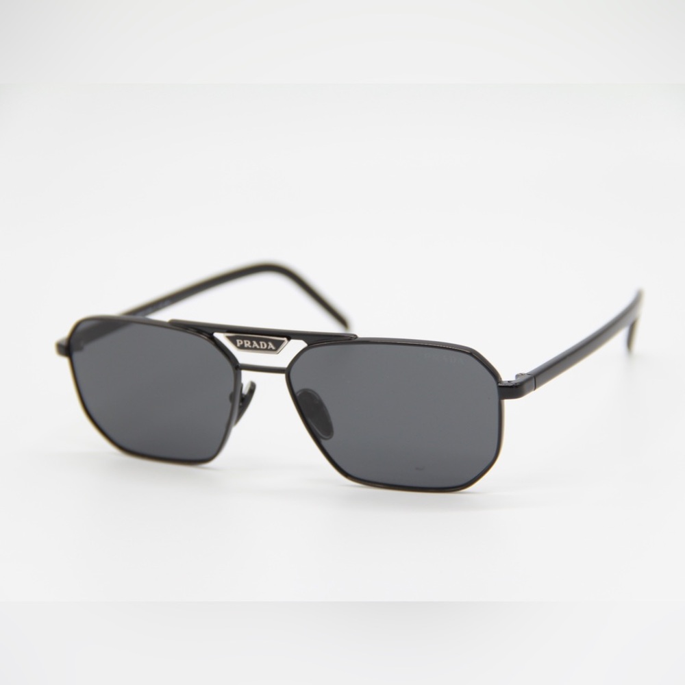 NEW PRADA PR58YS 1AB5S0 SUNGLASSES PRADA SPR 58Y BLACK UNISEX EYEWEAR PR 58YS - Picture 5 of 13